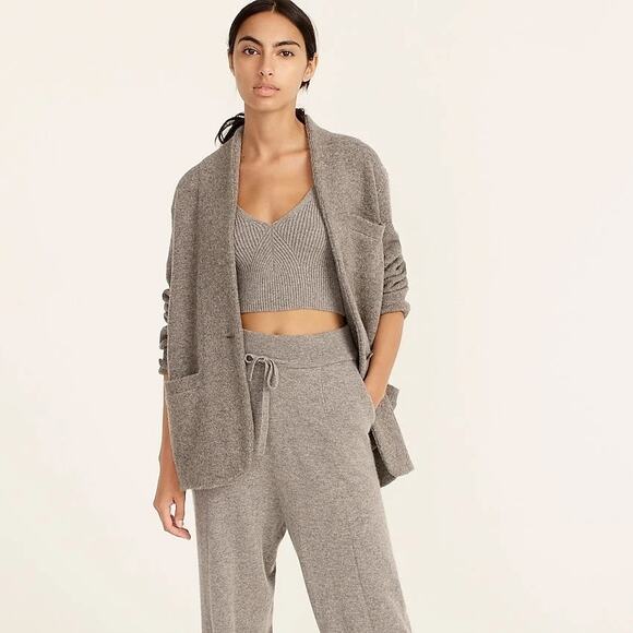 J. Crew Cocoon Sweater Blazer Jacket Grey Cardigan Cozy - Picture 1 of 16